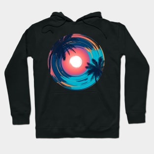 Colorful Beach Sunset Summer Design Hoodie